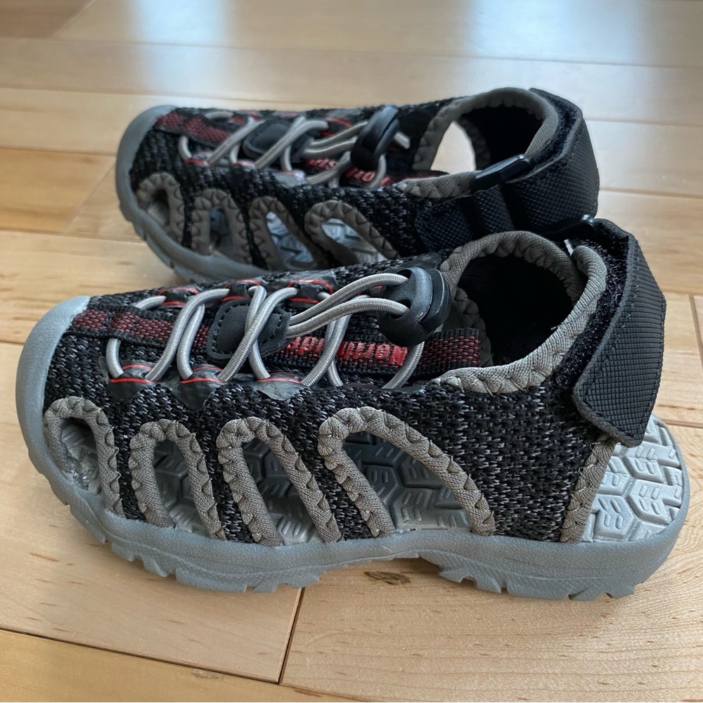 Kids Black and Gray Sandals